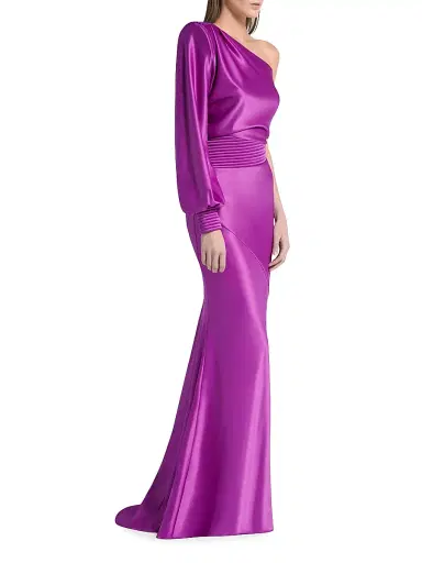 Zhivago Women's Don't Look Now One-Shoulder Gown - Magenta - Size 4 | Thumbnail 3 Zhivago Women's Don't Look Now One-Shoulder Gown - Magenta - Size 4 | Thumbnail 3