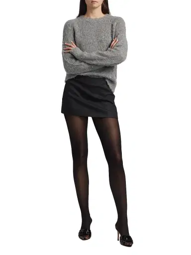 A.L.C. Women's Edie Wool-Blend A-line Miniskirt - Charcoal Black | Thumbnail 2 A.L.C. Women's Edie Wool-Blend A-line Miniskirt - Charcoal Black | Thumbnail 2