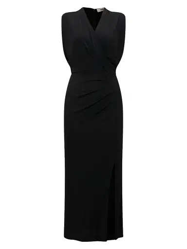 Diane von Furstenberg Women's Williams Matte Jersey Midi-Dress - Black | Thumbnail 1 Diane von Furstenberg Women's Williams Matte Jersey Midi-Dress - Black | Thumbnail 1