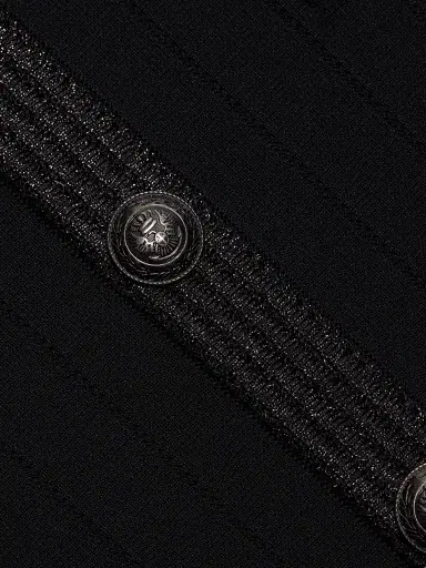 L'Agence Women's Anissa Metallic Knit Button Minidress | Thumbnail 7 L'Agence Women's Anissa Metallic Knit Button Minidress | Thumbnail 7
