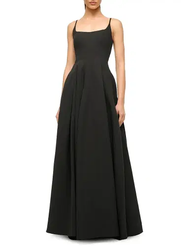 Staud Women's Joy Cotton-Blend Scoopneck Maxi Dress - Black | Thumbnail 2 Staud Women's Joy Cotton-Blend Scoopneck Maxi Dress - Black | Thumbnail 2