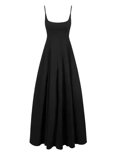 Staud Women's Joy Cotton-Blend Scoopneck Maxi Dress - Black | Thumbnail 1 Staud Women's Joy Cotton-Blend Scoopneck Maxi Dress - Black | Thumbnail 1