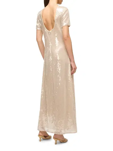 Staud Women's Safi Sequined Short-Sleeve Maxi Dress - Moon | Thumbnail 3 Staud Women's Safi Sequined Short-Sleeve Maxi Dress - Moon | Thumbnail 3