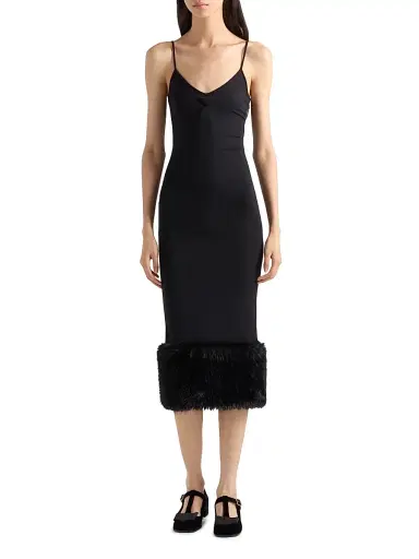 Prada Women's Stretch Jersey Dress - Black | Thumbnail 2 Prada Women's Stretch Jersey Dress - Black | Thumbnail 2