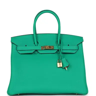 HERMÈS Hermes Special Order (HSS) Birkin 35 Menthe Verso Togo Gold Hardware | Thumbnail 1 HERMÈS Hermes Special Order (HSS) Birkin 35 Menthe Verso Togo Gold Hardware | Thumbnail 1
