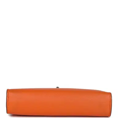 HERMÈS Pre-owned Hermes Micro Kelly 15 Orange Swift Palladium Hardware | Thumbnail 6 HERMÈS Pre-owned Hermes Micro Kelly 15 Orange Swift Palladium Hardware | Thumbnail 6