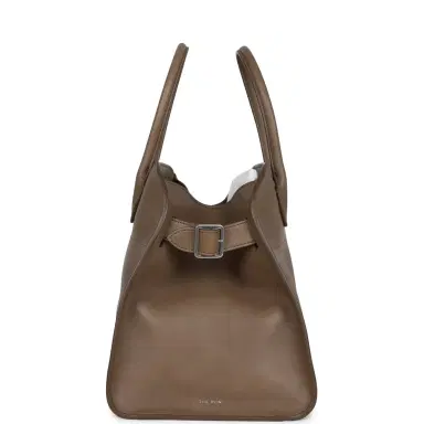 The Row The Row Soft Margaux 12 Bag Mouse Grey Saddle Leather Silver Hardware | Thumbnail 3 The Row The Row Soft Margaux 12 Bag Mouse Grey Saddle Leather Silver Hardware | Thumbnail 3