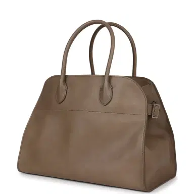 The Row The Row Soft Margaux 12 Bag Mouse Grey Saddle Leather Silver Hardware | Thumbnail 5 The Row The Row Soft Margaux 12 Bag Mouse Grey Saddle Leather Silver Hardware | Thumbnail 5