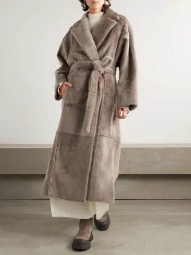 Brunello Cucinelli Belted Shearling Coat | Thumbnail 3 Brunello Cucinelli Belted Shearling Coat | Thumbnail 3