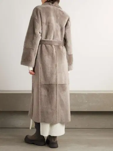 Brunello Cucinelli Belted Shearling Coat | Thumbnail 4 Brunello Cucinelli Belted Shearling Coat | Thumbnail 4