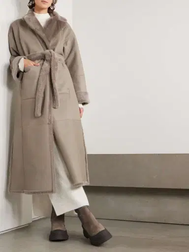 Brunello Cucinelli Belted Shearling Coat | Thumbnail 6 Brunello Cucinelli Belted Shearling Coat | Thumbnail 6