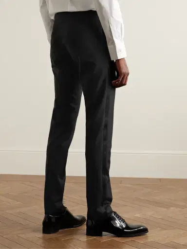 Paul Smith Slim-Fit Satin-Trimmed Wool and Mohair-Blend Tuxedo Trousers - Men | Thumbnail 3 Paul Smith Slim-Fit Satin-Trimmed Wool and Mohair-Blend Tuxedo Trousers - Men | Thumbnail 3