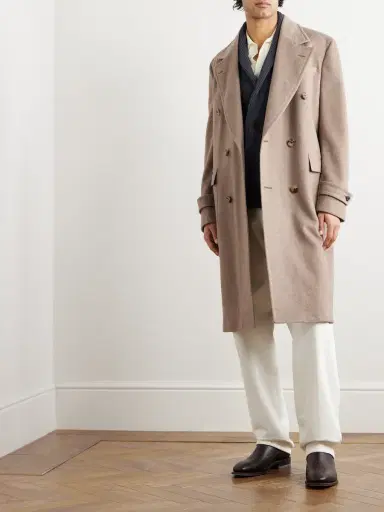 Thom Sweeney Double-Breasted Cashmere Coat - Men | Thumbnail 2 Thom Sweeney Double-Breasted Cashmere Coat - Men | Thumbnail 2
