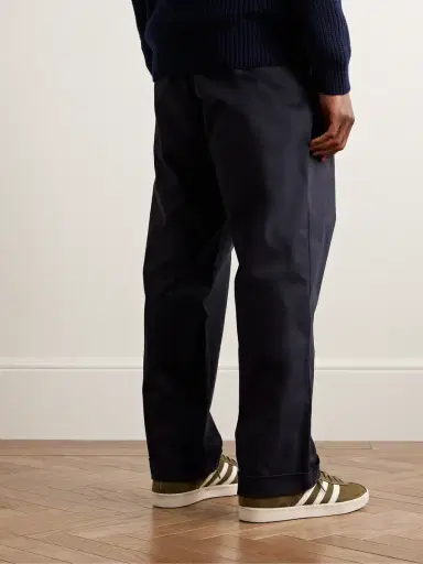 Ghiaia Cashmere Marinaio Straight-Leg Pleated Cotton-Twill Chinos - Men | Thumbnail 3 Ghiaia Cashmere Marinaio Straight-Leg Pleated Cotton-Twill Chinos - Men | Thumbnail 3
