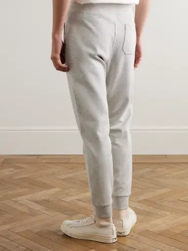 Polo Ralph Lauren Slim-Fit Mélange Tapered Jersey Sweatpants - Men | Thumbnail 4 Polo Ralph Lauren Slim-Fit Mélange Tapered Jersey Sweatpants - Men | Thumbnail 4