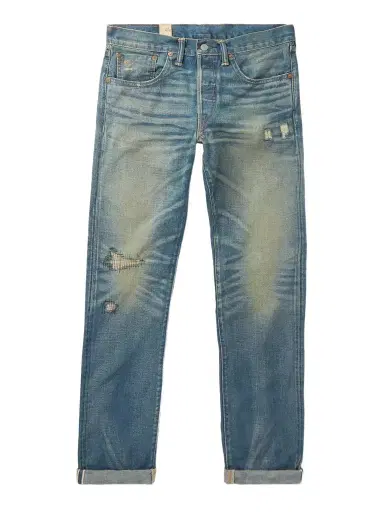 RRL Ridgway Slim-Fit Distressed Selvedge Denim Jeans - Men | Thumbnail 1 RRL Ridgway Slim-Fit Distressed Selvedge Denim Jeans - Men | Thumbnail 1