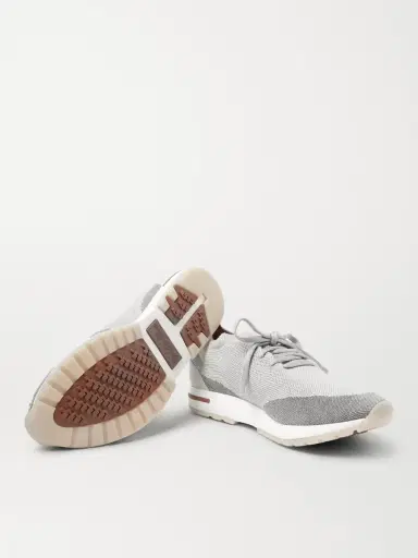 Loro Piana 360 Flexy Walk Leather-Trimmed Knitted Wool Sneakers - Men | Thumbnail 6 Loro Piana 360 Flexy Walk Leather-Trimmed Knitted Wool Sneakers - Men | Thumbnail 6