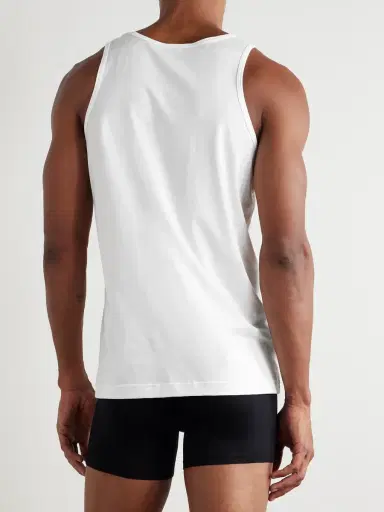 Sunspel Cotton-Jersey Tank Top - Men | Thumbnail 3 Sunspel Cotton-Jersey Tank Top - Men | Thumbnail 3