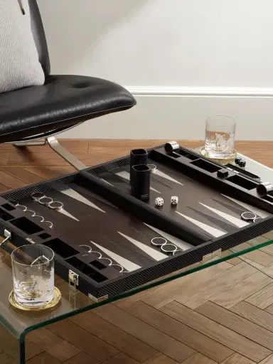Ralph Lauren Home Sutton Walnut, Leather and Stainless Steel Backgammon Set - Men | Thumbnail 2 Ralph Lauren Home Sutton Walnut, Leather and Stainless Steel Backgammon Set - Men | Thumbnail 2