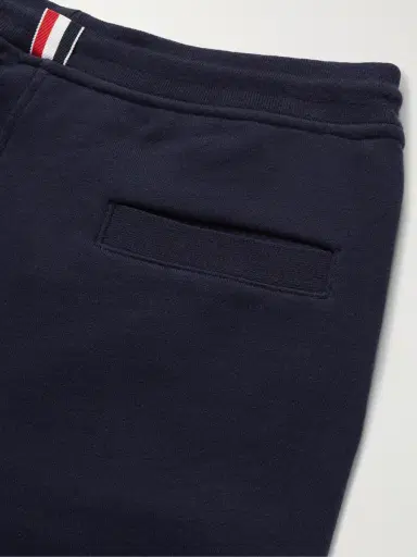 Thom Browne Striped Loopback Cotton-Jersey Shorts - Men | Thumbnail 5 Thom Browne Striped Loopback Cotton-Jersey Shorts - Men | Thumbnail 5