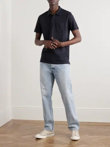 Sunspel Riviera Slim-Fit Cotton-Mesh Polo Shirt - Men | Thumbnail 2 Sunspel Riviera Slim-Fit Cotton-Mesh Polo Shirt - Men | Thumbnail 2