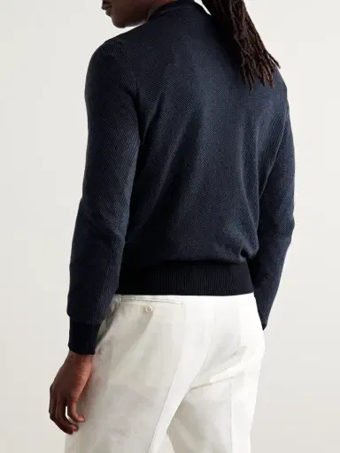 Loro Piana Roadster Striped Cashmere Half-Zip Sweater - Men | Thumbnail 4 Loro Piana Roadster Striped Cashmere Half-Zip Sweater - Men | Thumbnail 4