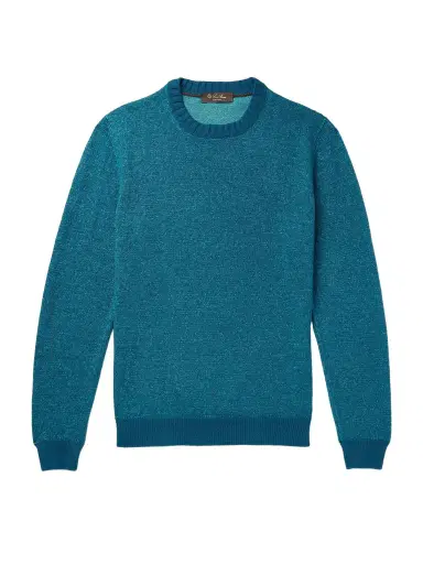 Loro Piana Slim-Fit Mélange Linen, Cashmere and Silk-Blend Sweater - Men | Thumbnail 1 Loro Piana Slim-Fit Mélange Linen, Cashmere and Silk-Blend Sweater - Men | Thumbnail 1