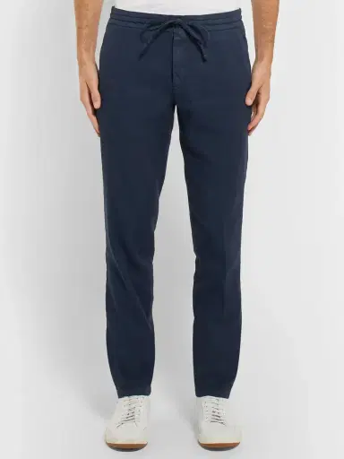 Loro Piana Slim-Fit Stretch Linen and Cotton-Blend Drawstring Trousers - Men | Thumbnail 3 Loro Piana Slim-Fit Stretch Linen and Cotton-Blend Drawstring Trousers - Men | Thumbnail 3