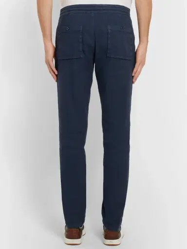 Loro Piana Slim-Fit Stretch Linen and Cotton-Blend Drawstring Trousers - Men | Thumbnail 4 Loro Piana Slim-Fit Stretch Linen and Cotton-Blend Drawstring Trousers - Men | Thumbnail 4