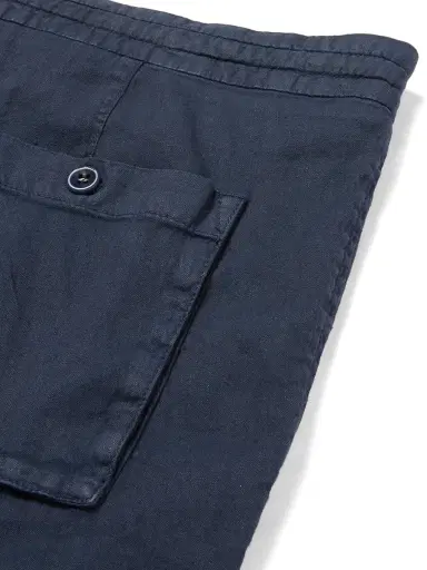 Loro Piana Slim-Fit Stretch Linen and Cotton-Blend Drawstring Trousers - Men | Thumbnail 5 Loro Piana Slim-Fit Stretch Linen and Cotton-Blend Drawstring Trousers - Men | Thumbnail 5