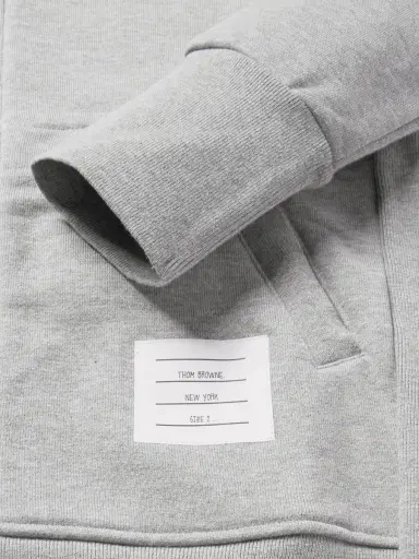 Thom Browne Striped Loopback Cotton-Jersey Zip-Up Hoodie - Men | Thumbnail 5 Thom Browne Striped Loopback Cotton-Jersey Zip-Up Hoodie - Men | Thumbnail 5