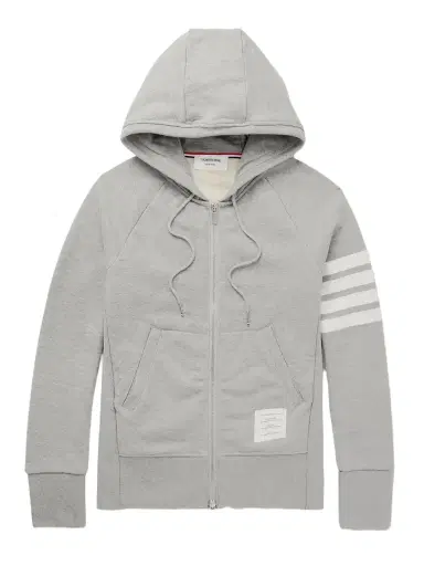 Thom Browne Striped Loopback Cotton-Jersey Zip-Up Hoodie - Men | Thumbnail 1 Thom Browne Striped Loopback Cotton-Jersey Zip-Up Hoodie - Men | Thumbnail 1