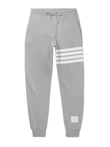 Thom Browne Tapered Striped Cotton-Jersey Sweatpants - Men | Thumbnail 1 Thom Browne Tapered Striped Cotton-Jersey Sweatpants - Men | Thumbnail 1