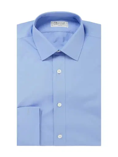 Charvet Blue Cotton Shirt - Men | Thumbnail 1 Charvet Blue Cotton Shirt - Men | Thumbnail 1