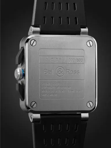 Bell & Ross Alpine F1 Team BR 03-94 Limited Edition Automatic Chronograph 42mm Stainless Steel and Rubber Watch, Ref. No. BR0394-A521/SRB - Men | Thumbnail 4 Bell & Ross Alpine F1 Team BR 03-94 Limited Edition Automatic Chronograph 42mm Stainless Steel and Rubber Watch, Ref. No. BR0394-A521/SRB - Men | Thumbnail 4