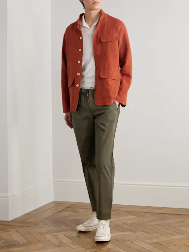 Folk Tapered Cotton-Twill Drawstring Trousers - Men | Thumbnail 2 Folk Tapered Cotton-Twill Drawstring Trousers - Men | Thumbnail 2