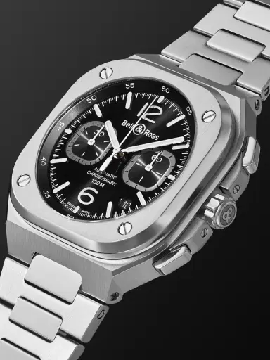 Bell & Ross BR 05 Automatic Chronograph Stainless Steel Watch, Ref. BR05C-BL-ST/SST - Men | Thumbnail 4 Bell & Ross BR 05 Automatic Chronograph Stainless Steel Watch, Ref. BR05C-BL-ST/SST - Men | Thumbnail 4