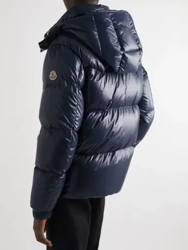 Moncler Coutard Quilted Glossed-Shell Hooded Down Jacket - Men | Thumbnail 3 Moncler Coutard Quilted Glossed-Shell Hooded Down Jacket - Men | Thumbnail 3