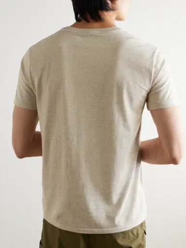 Polo Ralph Lauren Slim-Fit Logo-Embroidered Mélange Cotton-Jersey T-Shirt - Men | Thumbnail 3 Polo Ralph Lauren Slim-Fit Logo-Embroidered Mélange Cotton-Jersey T-Shirt - Men | Thumbnail 3