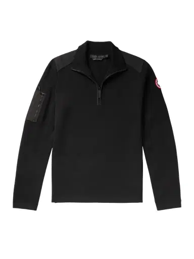 Canada Goose Stormont Slim-Fit CORDURA-Trimmed Merino Wool Half-Zip Sweater - Men | Thumbnail 1 Canada Goose Stormont Slim-Fit CORDURA-Trimmed Merino Wool Half-Zip Sweater - Men | Thumbnail 1