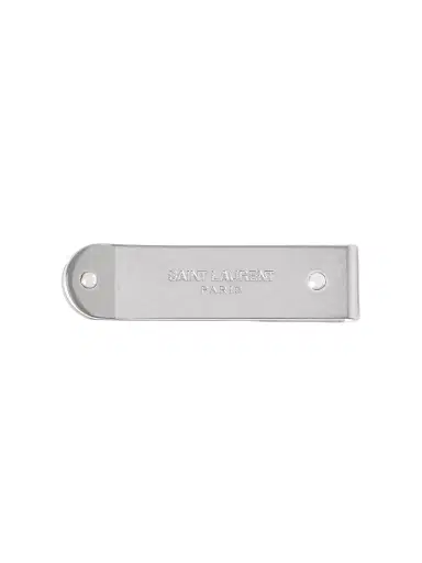 Saint Laurent Logo-Engraved Silver-Tone Money Clip - Men | Thumbnail 1 Saint Laurent Logo-Engraved Silver-Tone Money Clip - Men | Thumbnail 1