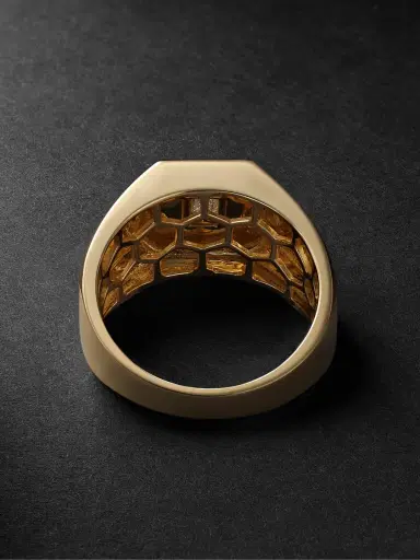 SHAY 18-Karat Gold Diamond Signet Ring - Men | Thumbnail 3 SHAY 18-Karat Gold Diamond Signet Ring - Men | Thumbnail 3