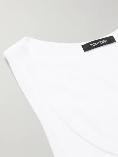 Tom Ford Ribbed Cotton and Modal-Blend Tank Top - Men | Thumbnail 4 Tom Ford Ribbed Cotton and Modal-Blend Tank Top - Men | Thumbnail 4
