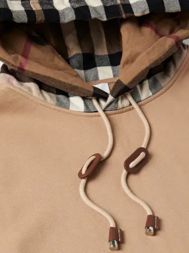 Burberry Checked Cotton-Blend Jersey Hoodie - Men | Thumbnail 4 Burberry Checked Cotton-Blend Jersey Hoodie - Men | Thumbnail 4