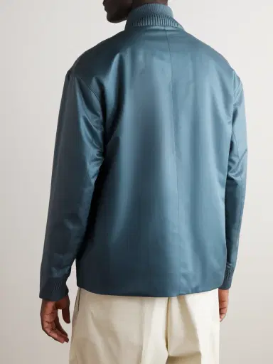 Loro Piana Padded Silk-Twill Bomber Jacket - Men | Thumbnail 3 Loro Piana Padded Silk-Twill Bomber Jacket - Men | Thumbnail 3