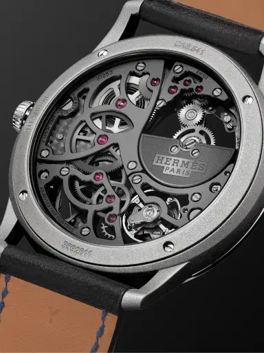 Hermès Timepieces Slim d'Hermès Squelette Lune Automatic Titanium Watch, Ref. 054695WW00 - Men | Thumbnail 3 Hermès Timepieces Slim d'Hermès Squelette Lune Automatic Titanium Watch, Ref. 054695WW00 - Men | Thumbnail 3