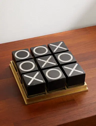 L'Objet Deco Shell and Brass Tic-Tac-Toe Set - Men | Thumbnail 1 L'Objet Deco Shell and Brass Tic-Tac-Toe Set - Men | Thumbnail 1
