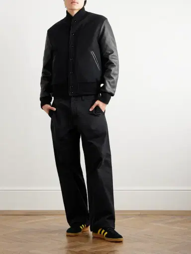 Golden Bear The Albany Wool-Blend and Leather Varsity Jacket - Men | Thumbnail 2 Golden Bear The Albany Wool-Blend and Leather Varsity Jacket - Men | Thumbnail 2