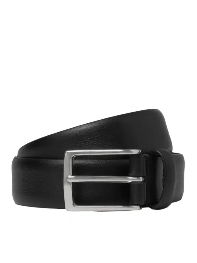 3cm Black Leather Belt - Men 3cm Black Leather Belt - Men