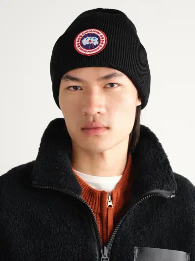 Canada Goose Logo-Appliquéd Merino Wool Beanie - Men | Thumbnail 2 Canada Goose Logo-Appliquéd Merino Wool Beanie - Men | Thumbnail 2